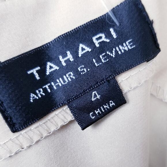 TAHARI Arthur S. Levine Dress Black Lace w/ Gold - Size 4 - Picture 7 of 8